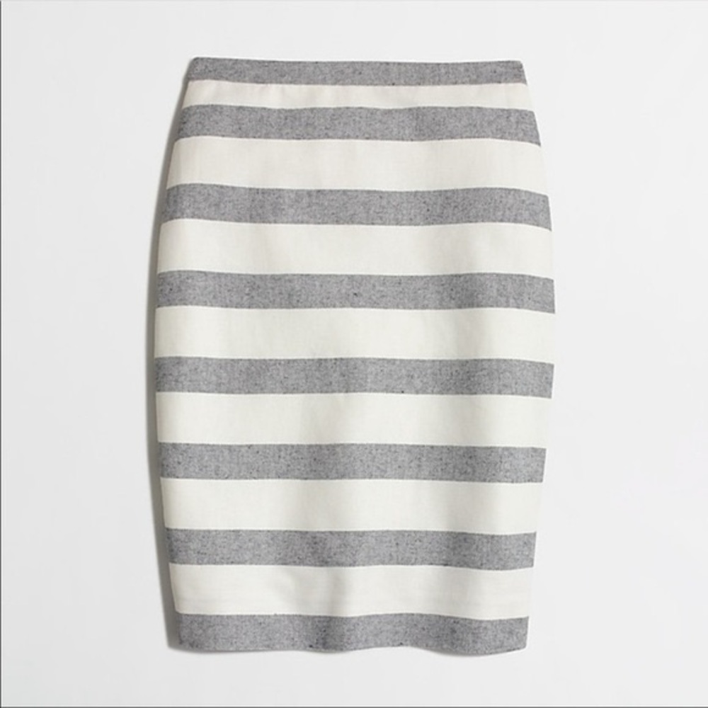 J. Crew Striped Pencil Skirt